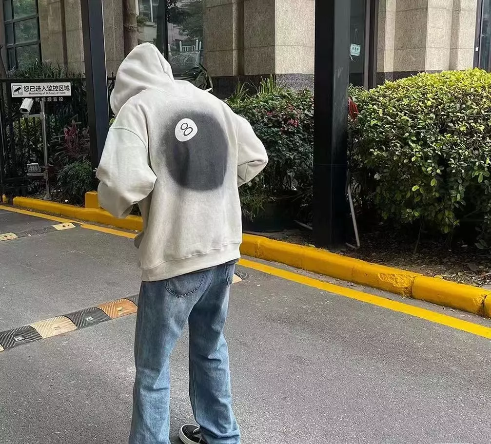 8 Ball Spray Print Hoodie
