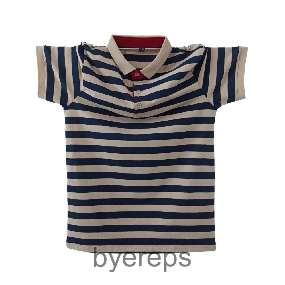 95% Cotton Striped Polo Shirt