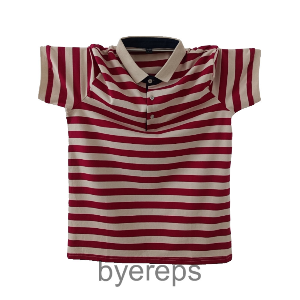 Unbranded 95% Cotton Striped Polo Shirt — photo 4 of 4