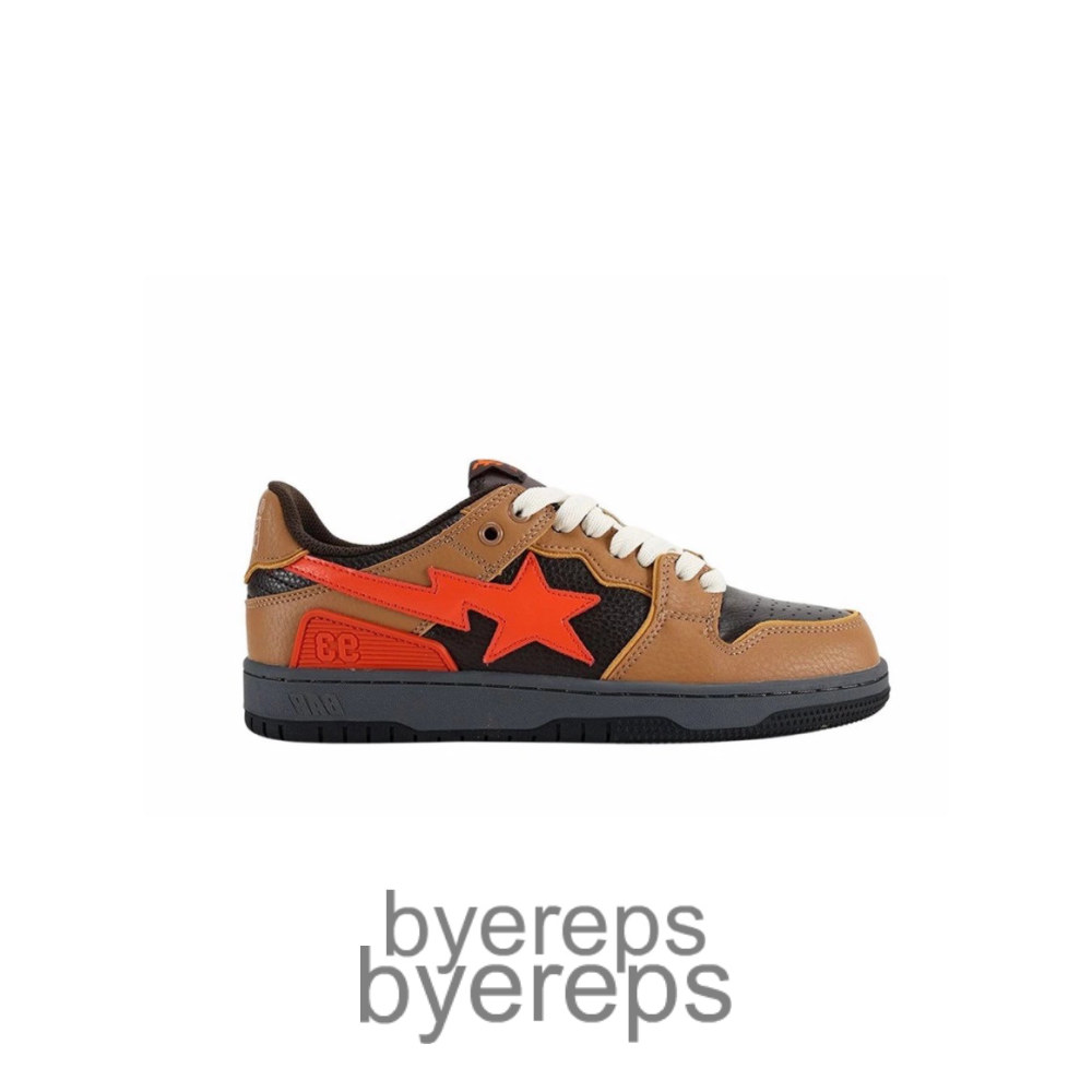 A Bathing Ape Bape Sk8 Sta Brown Orange