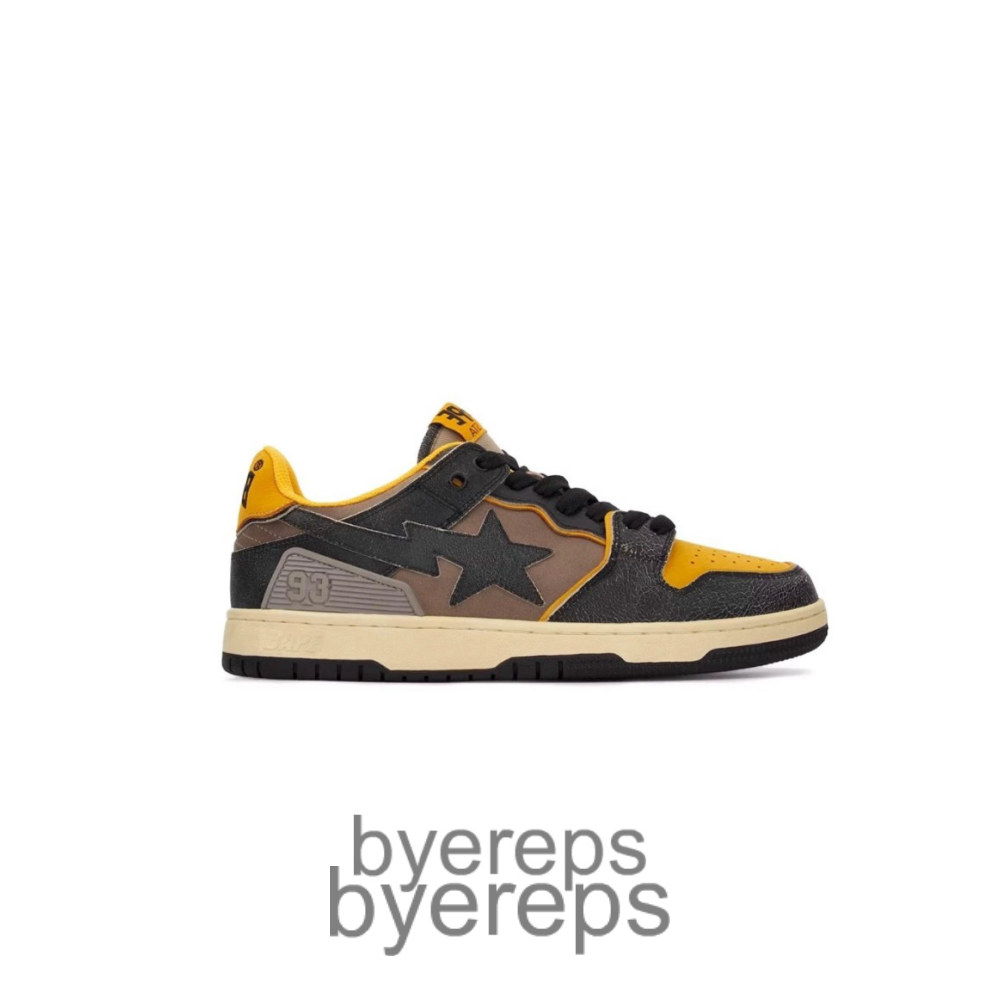 A Bathing Ape Bape Sk8 Sta Vintage Black Yellow