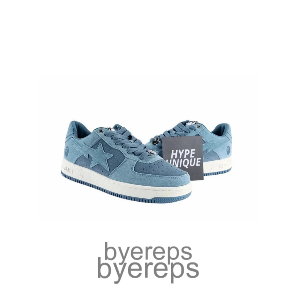 A Bathing Ape Bape Sta Blue Suede