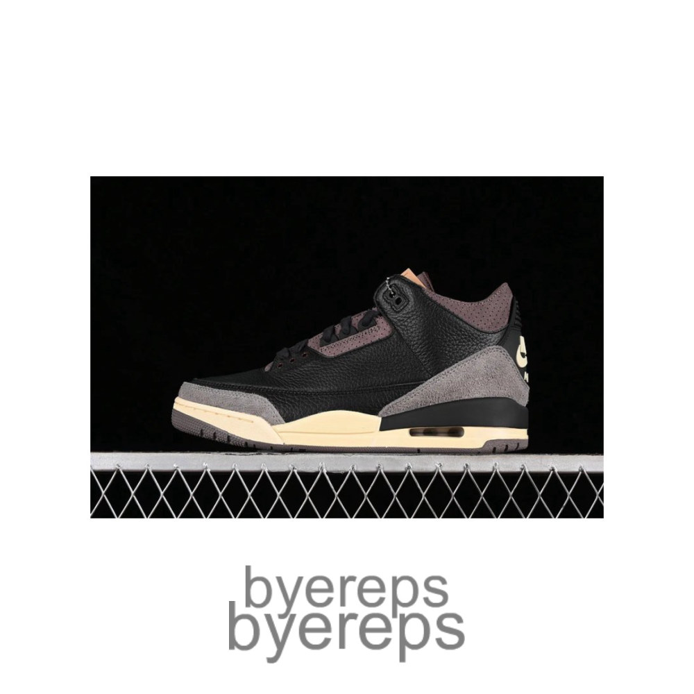 A Ma Maniere X Air Jordan 3 Retro Black Black/Black/Flat Pewter/Violet Ore
