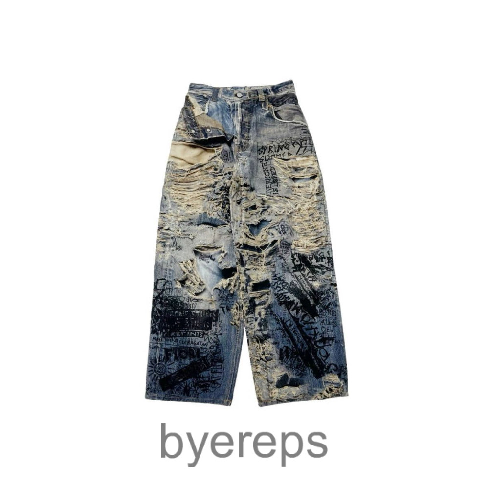 Acne 3D Print Scribble Jeans
