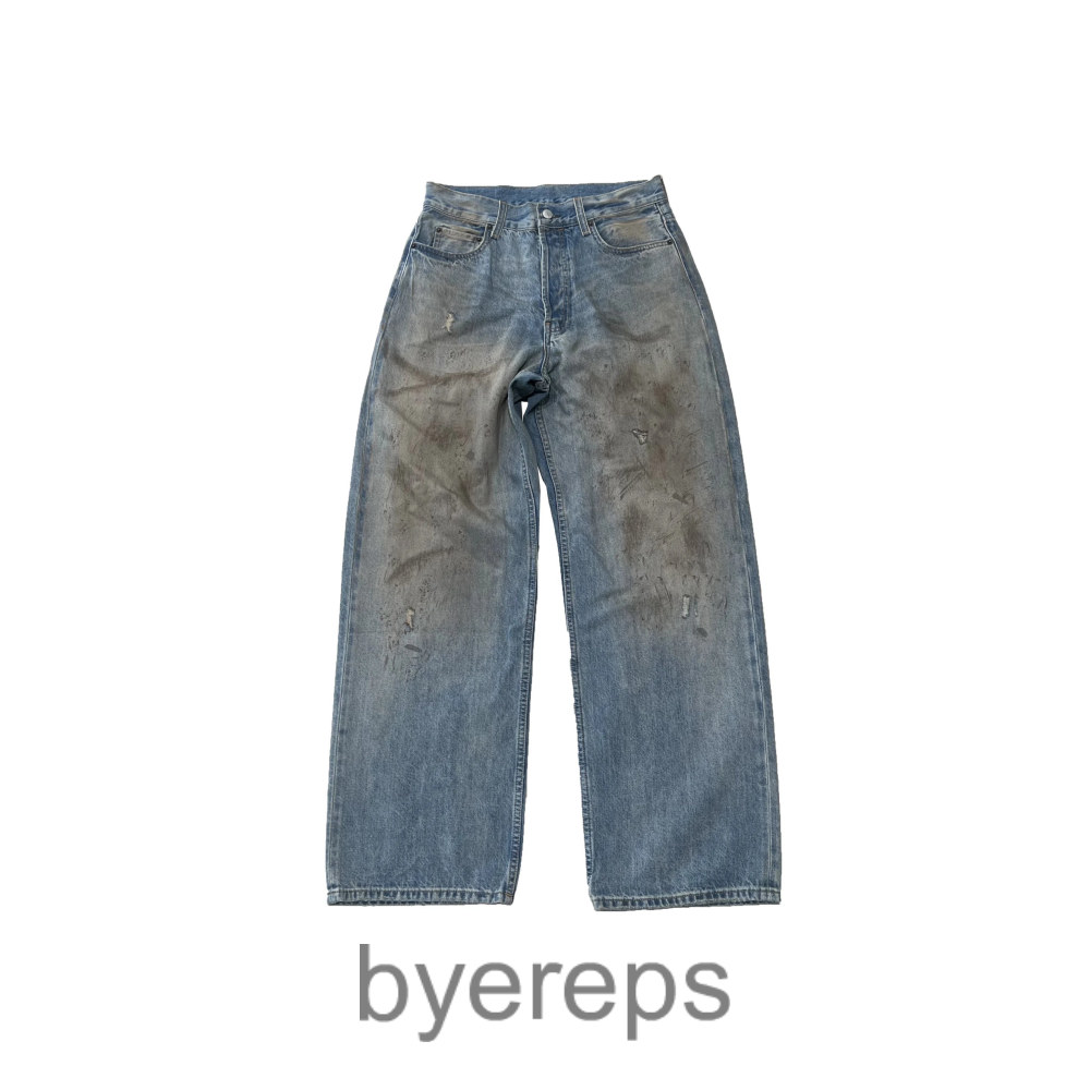 Acne Studios Mud Wash Leather Pocket Denim (grey)