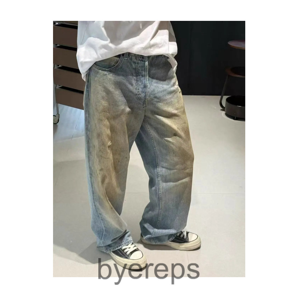 Acne Studios Mud Wash Leather Pocket Denim (grey) — photo 2 of 4