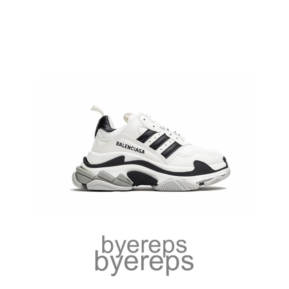 Ad X Balenciaga Triple-S Black White Best Quality