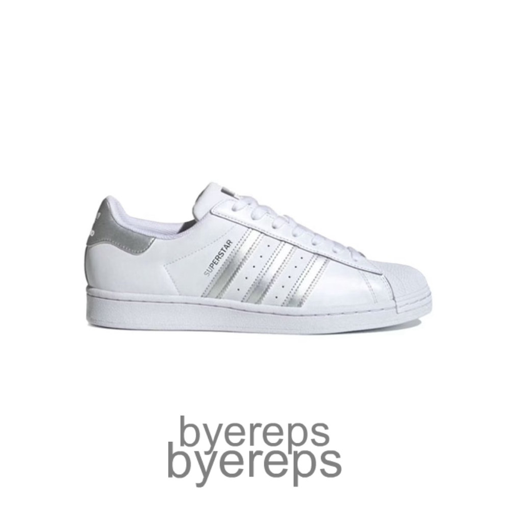 Adidas Superstar White Silver Metallic