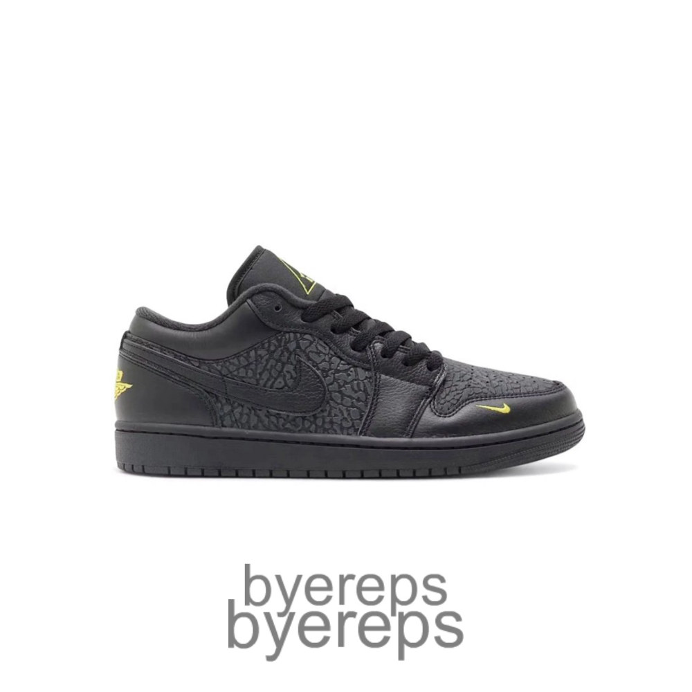 Air Jordan 1 Low Black Elephant Print