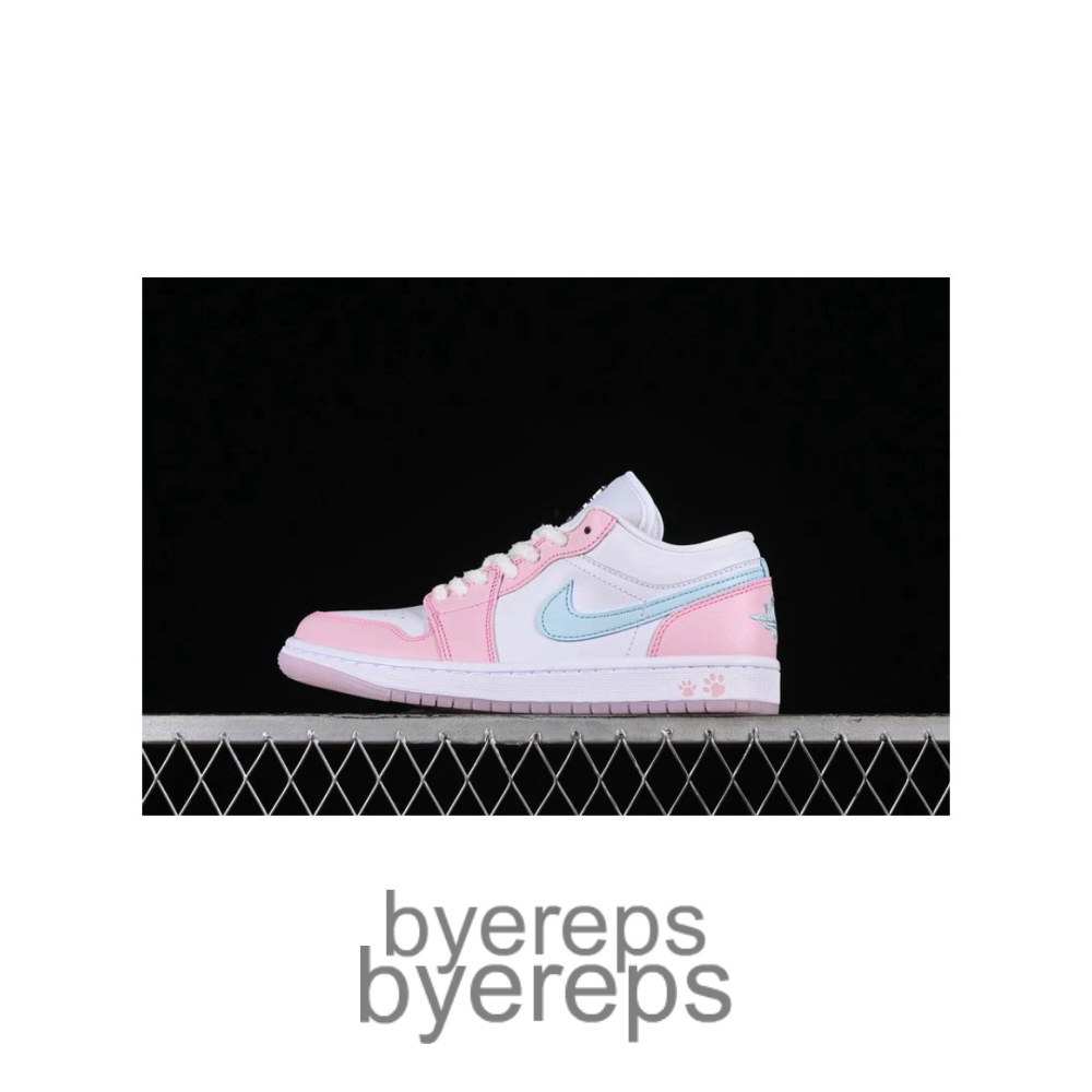 Air Jordan 1 Low Se White/White/Pink Foam/Glacier Blue