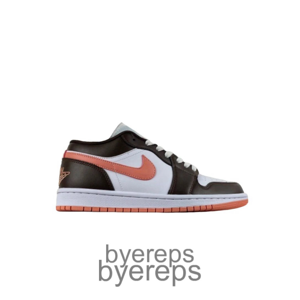 Air Jordan 1 Low White Baroque Brown Pink