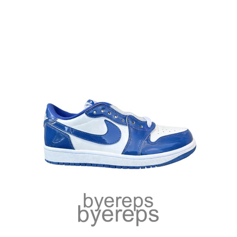 Air Jordan 1 Low White Blue Patent