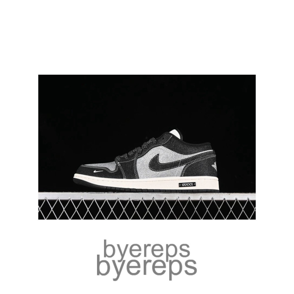 Air Jordan 1 Low White/Silver/Black