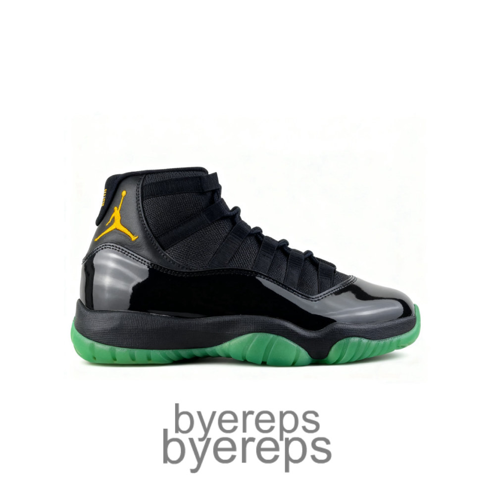 Air Jordan 11 Retro Black/Grass Green/Yellow