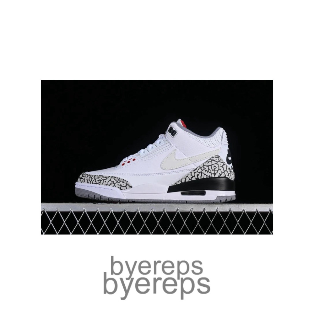 Air Jordan 3 Retro Jth Nrg White/Fire Red-Black-White
