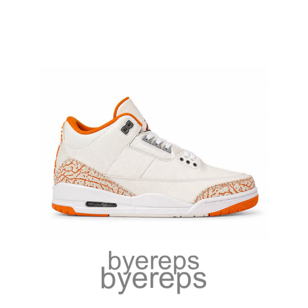 Air Jordan 3 Retro White And Orange Peel