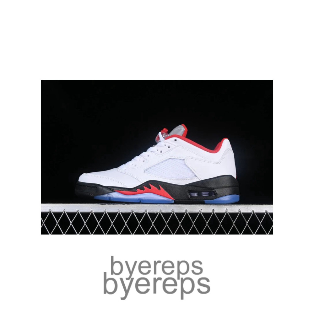 Air Jordan 5 Low White/Red/Silver/Black