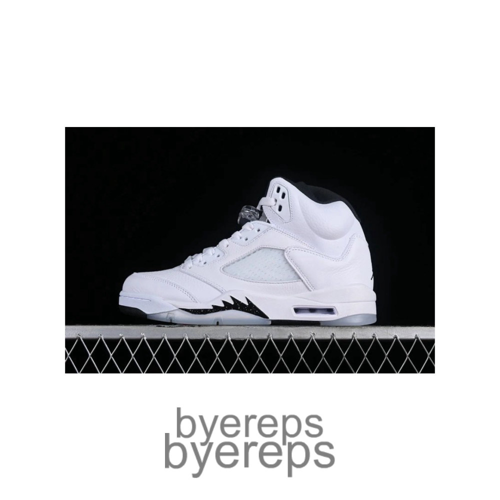 Air Jordan 5 Retro White/Black/Sail/Metallic Silver