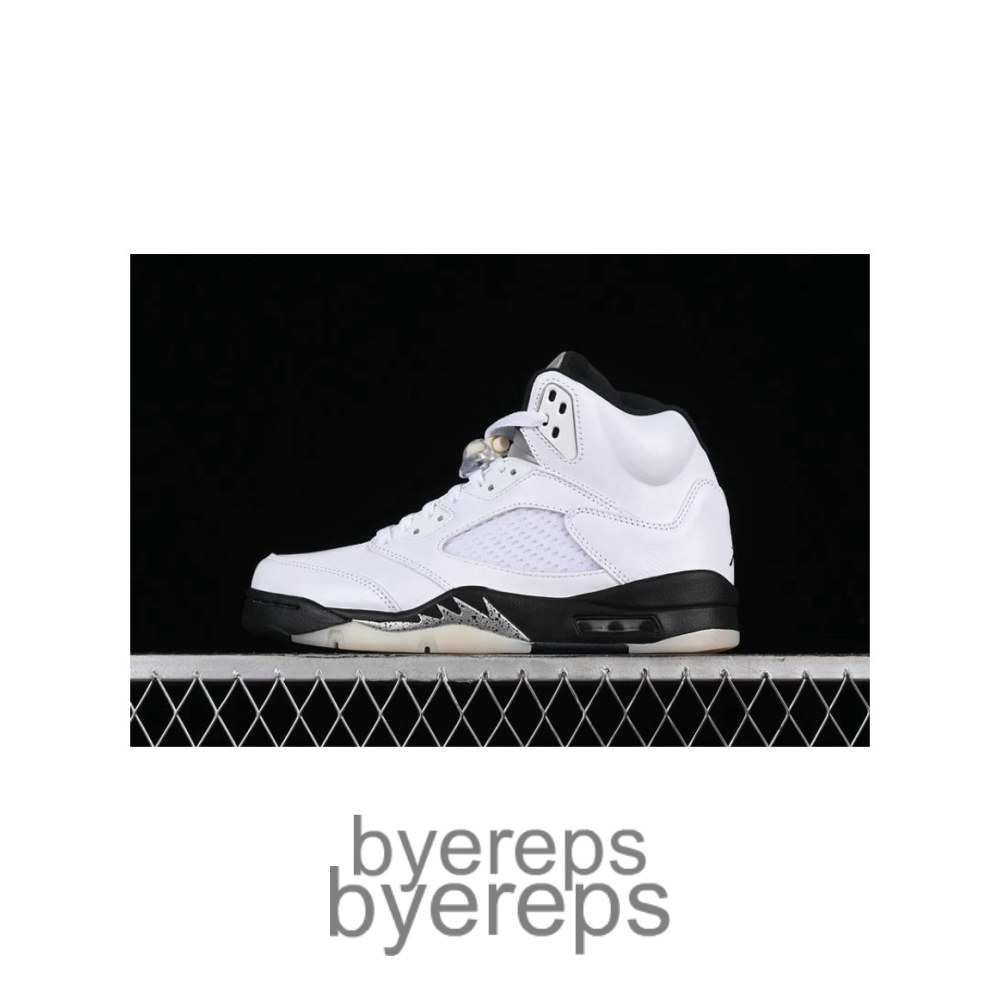 Air Jordan 5 Retro White/Black/Sail/Metallic Silver