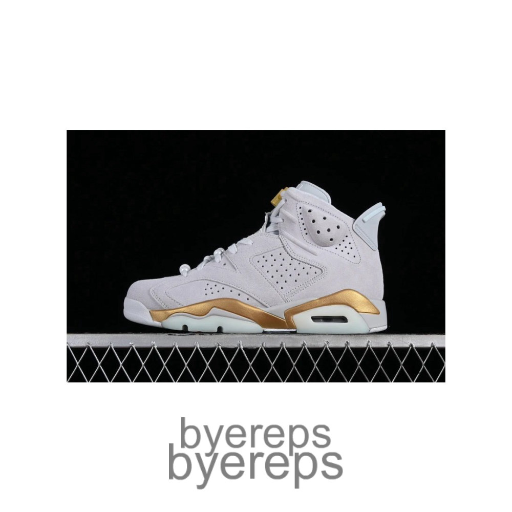Air Jordan 6 Retro Paris Olympics Pure Platinum/Glacier Blue/Metallic Gold