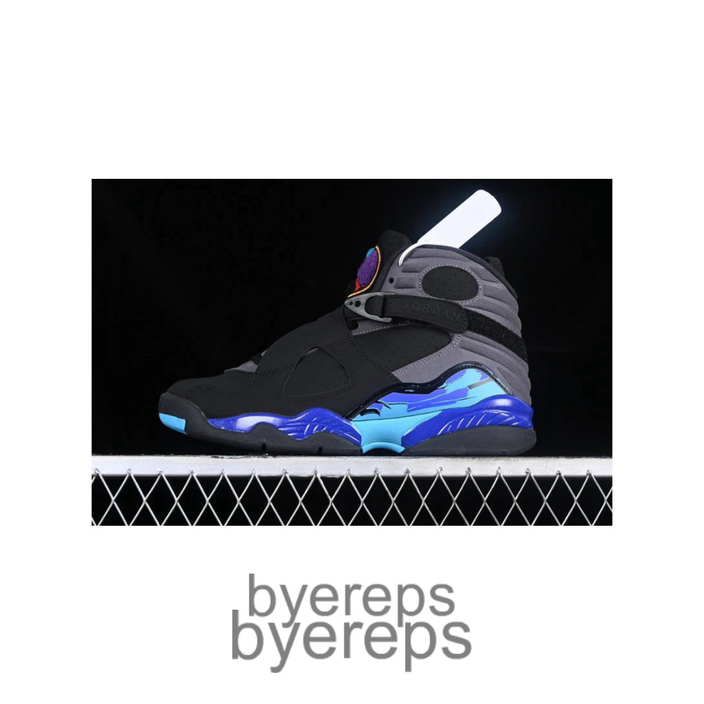 Air Jordan 8 Retro Black/True Red-Flint Grey-Bright Concord