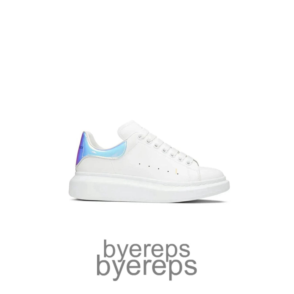 Alexander Mcqueen Leather Platform Trainers Laser