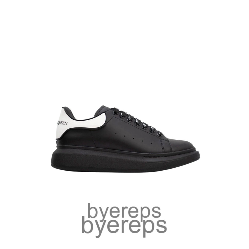 Alexander Mcqueen Show Leather Platform Trainers Black