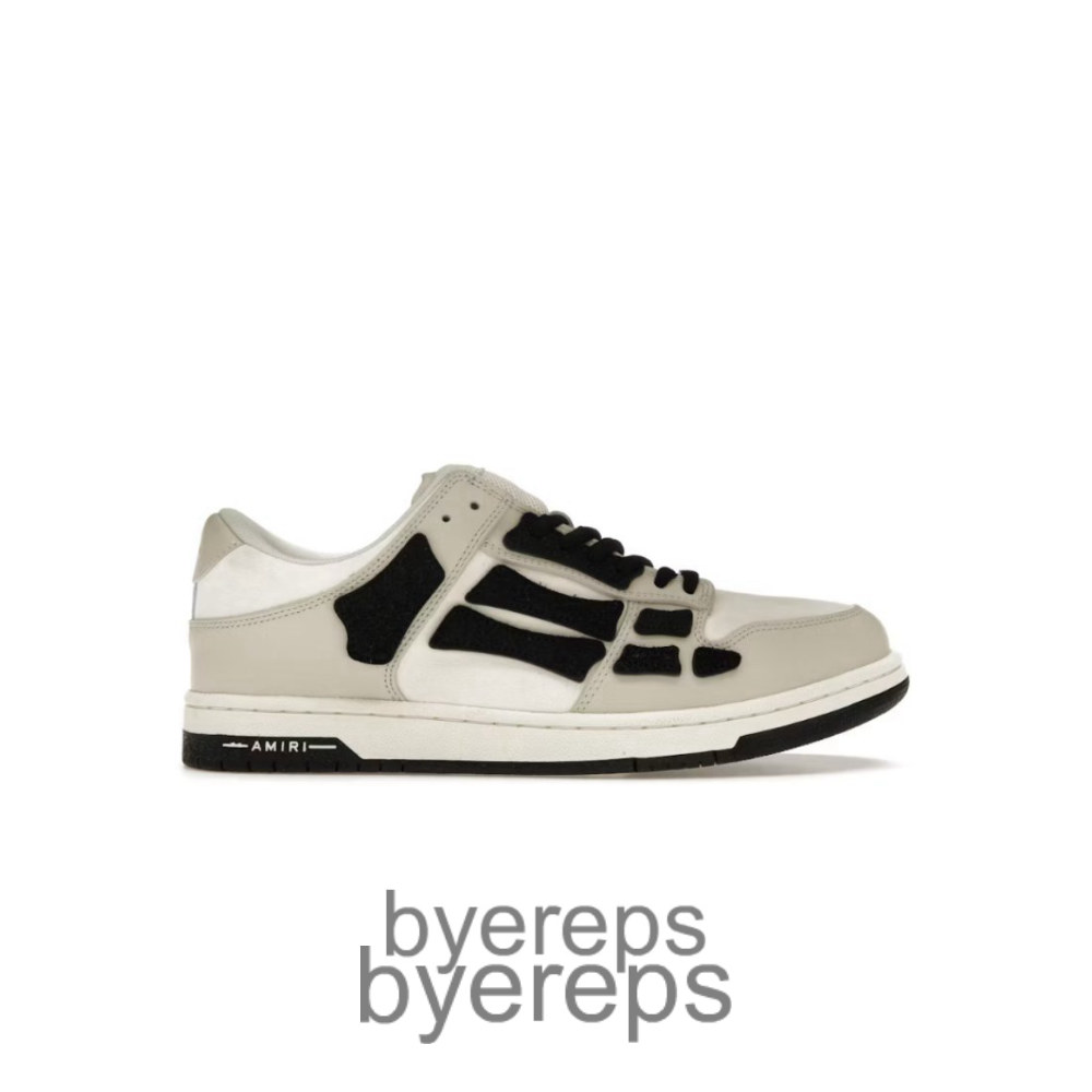 Amiri Skel Low Top Beige Black