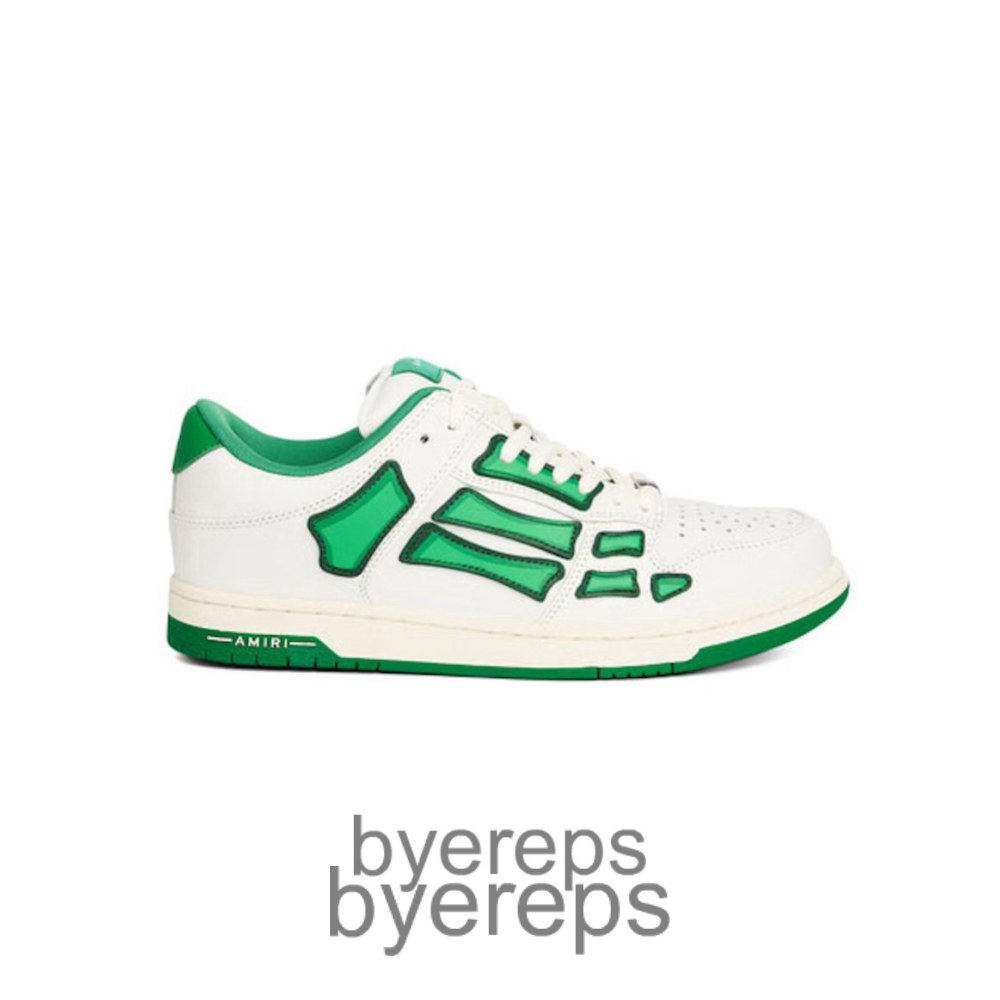 Amiri Skel Low Top White Green