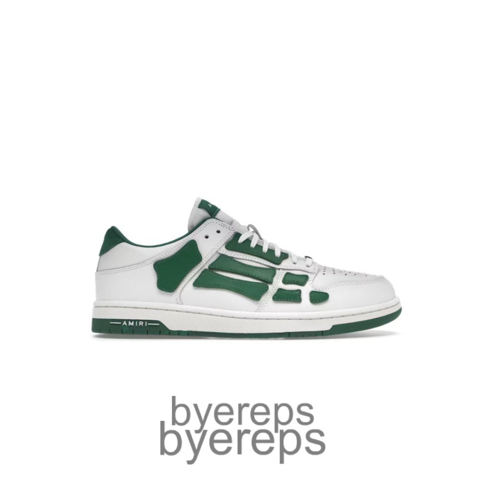 Amiri Skel Top Low White Green