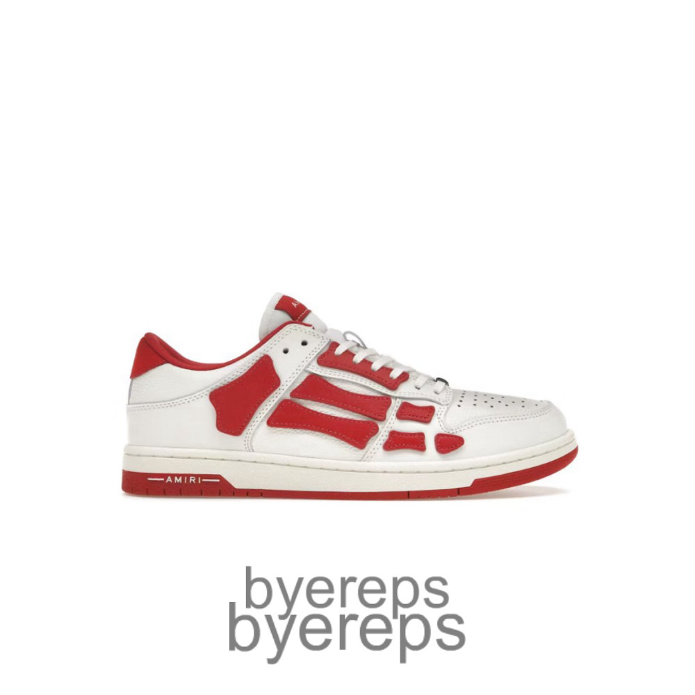 Amiri Skel Top Low White Red