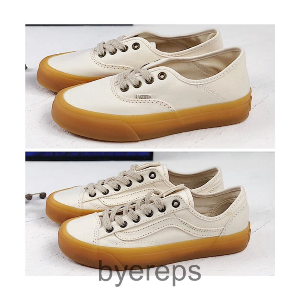 Anaheim Environmental Protection Series Rice White Raw Rubber Beef Sole Canvas Skateboard Shoes Casual Shoes for Men and Women Couple