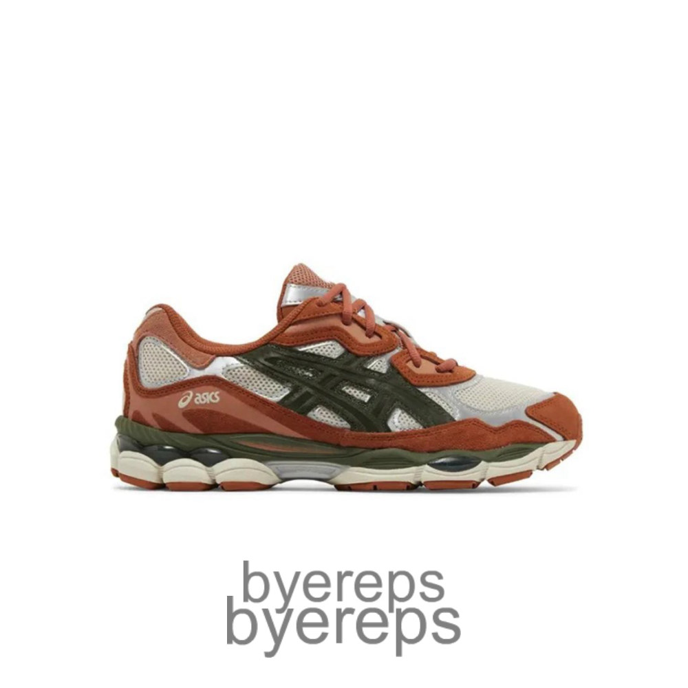 Asics Gel-Nyc Oatmeal Forest Green Orange