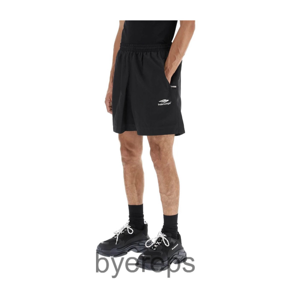 Balenciaga 3b Nylon Shorts