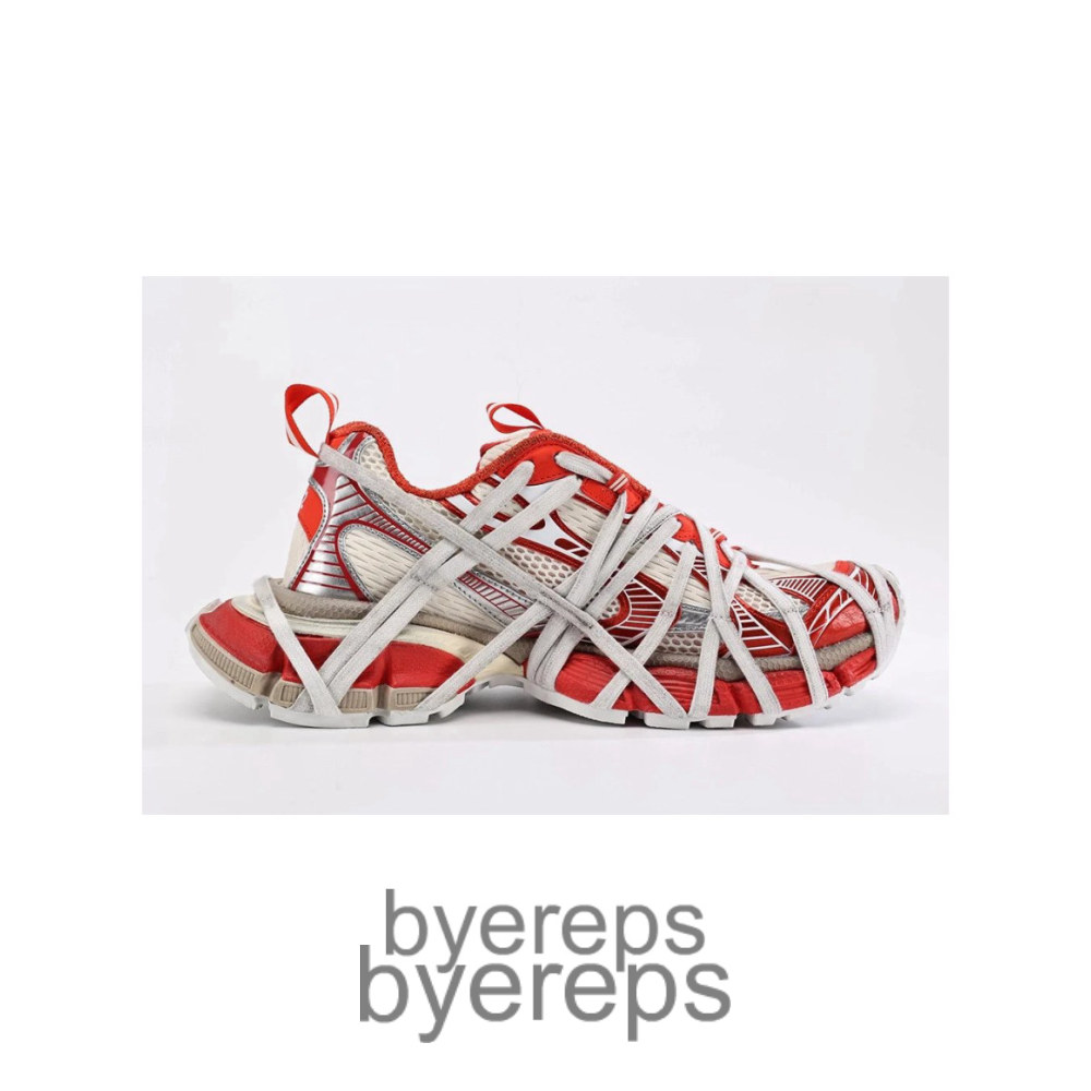 Balenciaga 3xl Chunky Mesh Sneakers Orange Beige