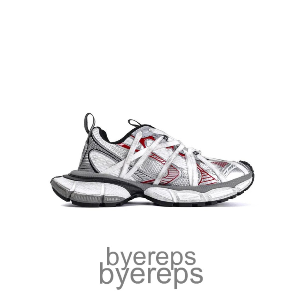 Balenciaga 3xl Extreme Laces B Grey Silver Red Black