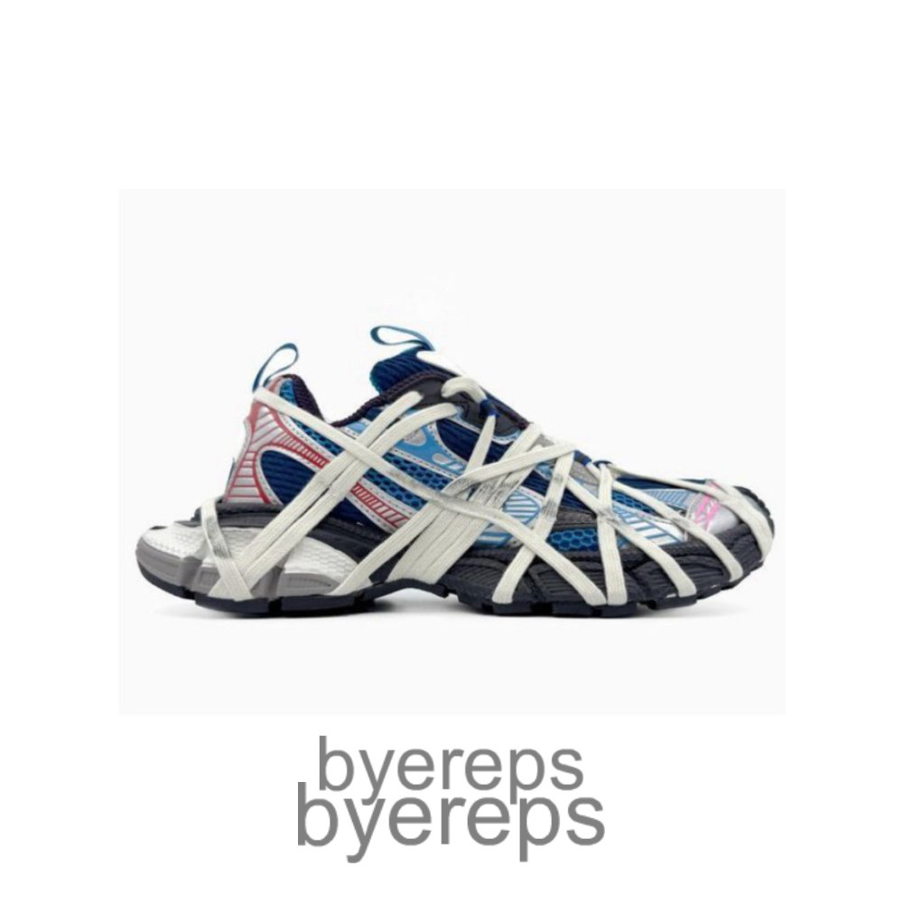 Balenciaga 3xl Lace-Up Sneakers Blue