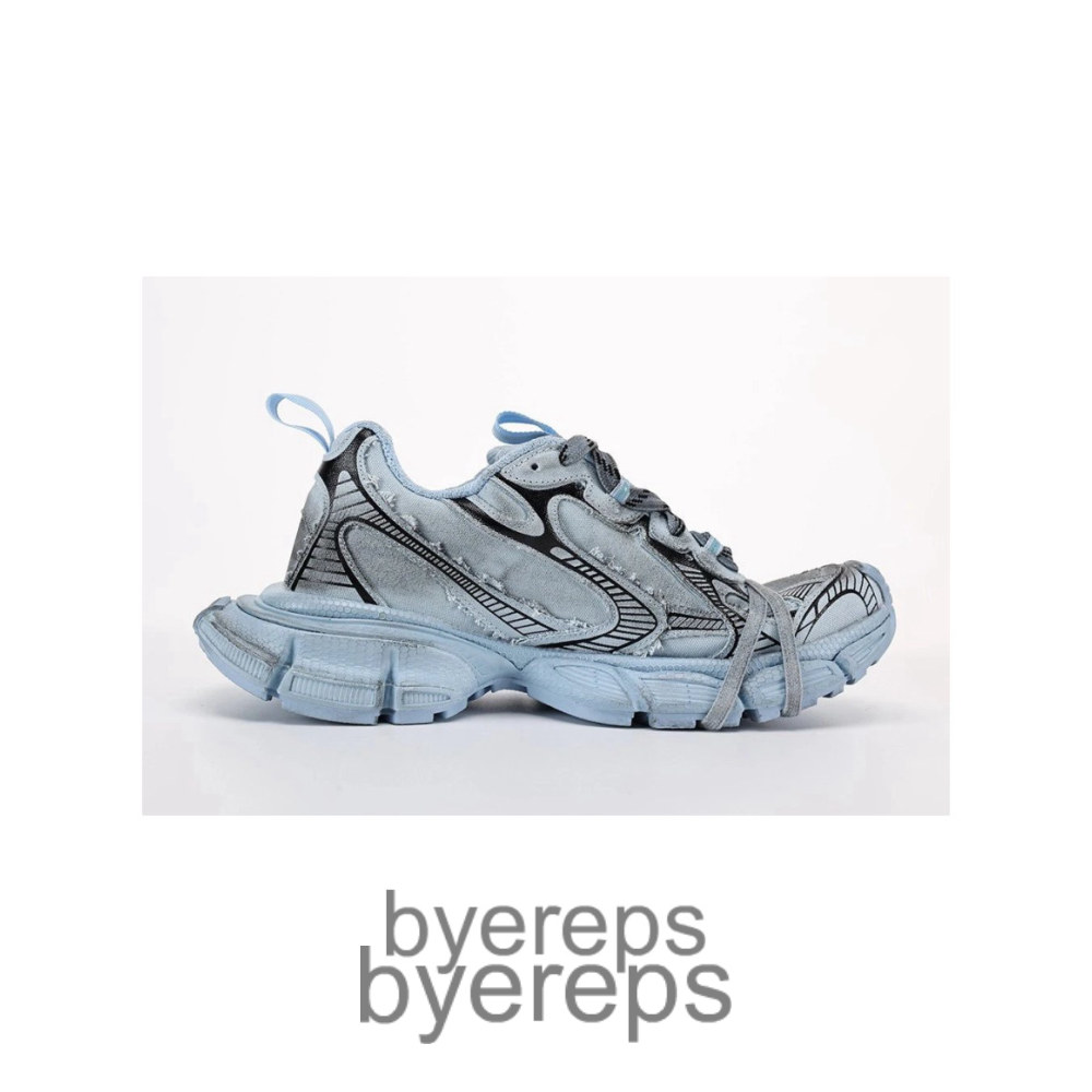 Balenciaga 3xl Light Blue Destroyed Canvas