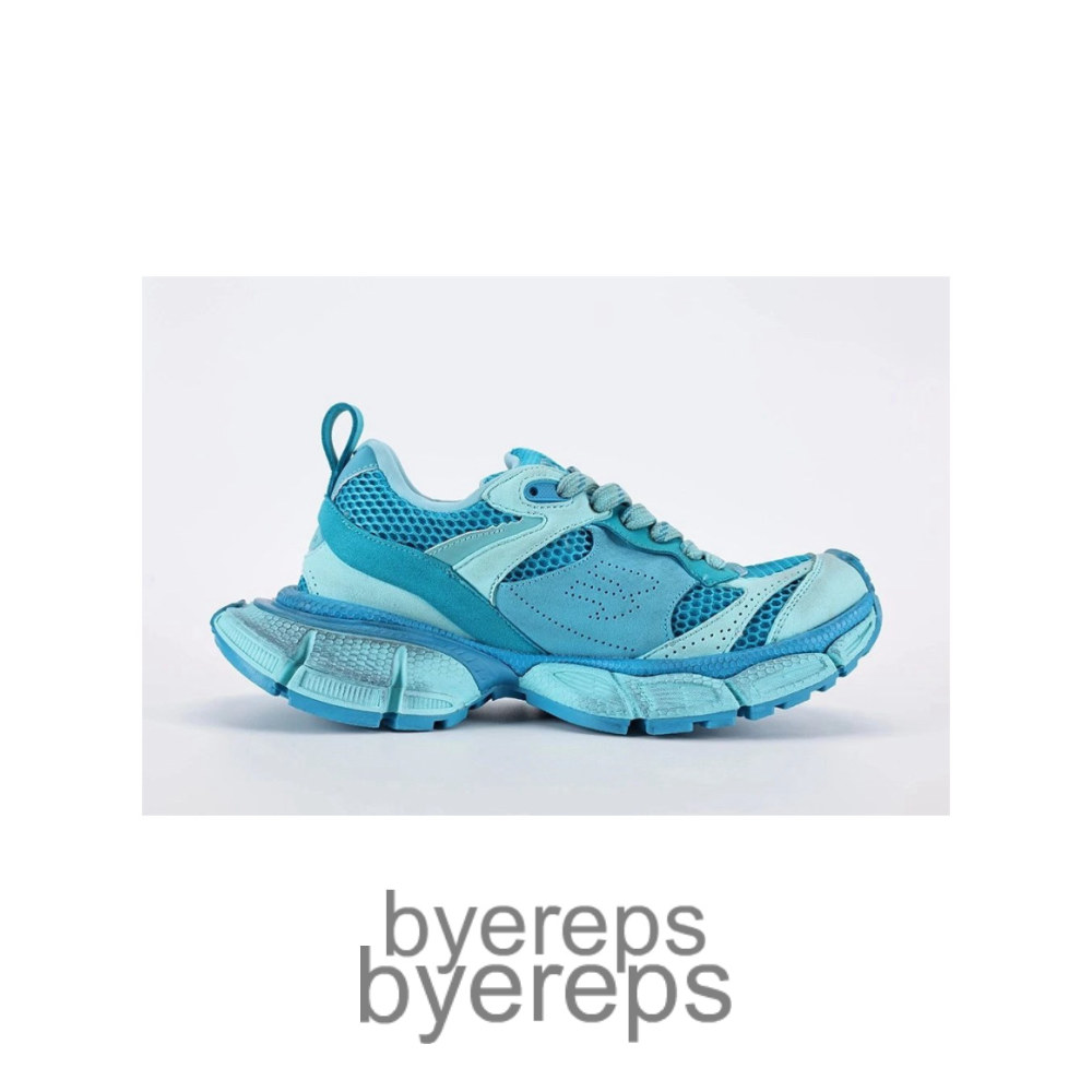 Balenciaga 3xl Sneakers Aqua Blue Suede
