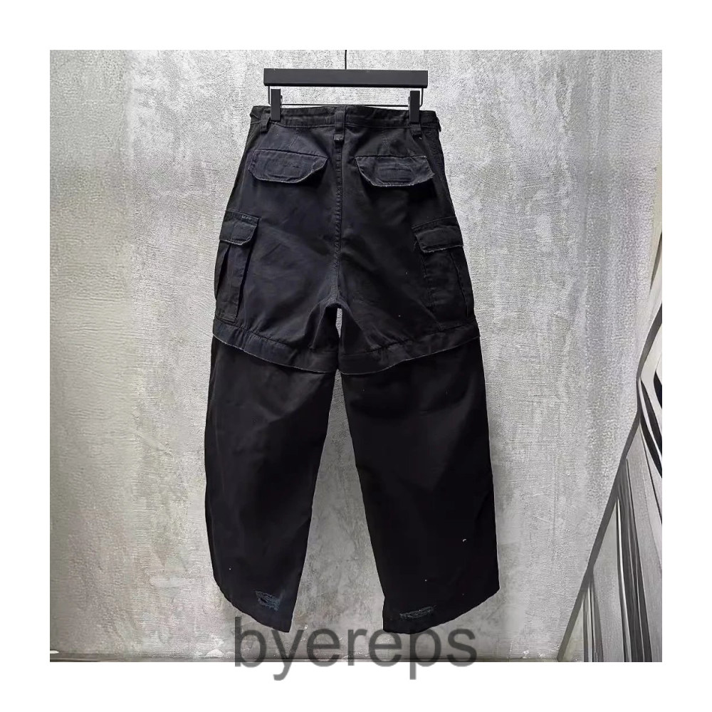 Balenciaga Baggy Distressed Cargo (Black) — photo 3 of 4