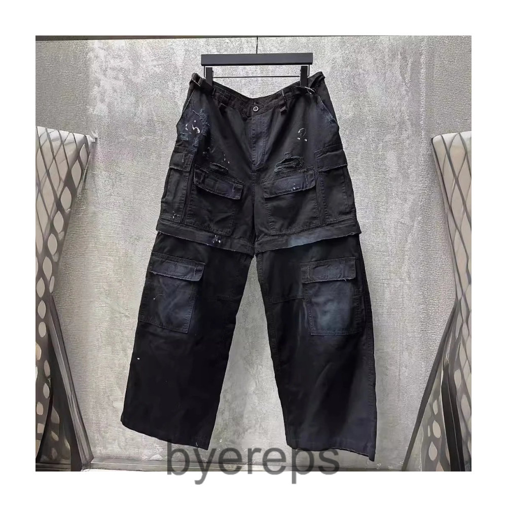 Balenciaga Baggy Distressed Cargo (Black) — photo 4 of 4