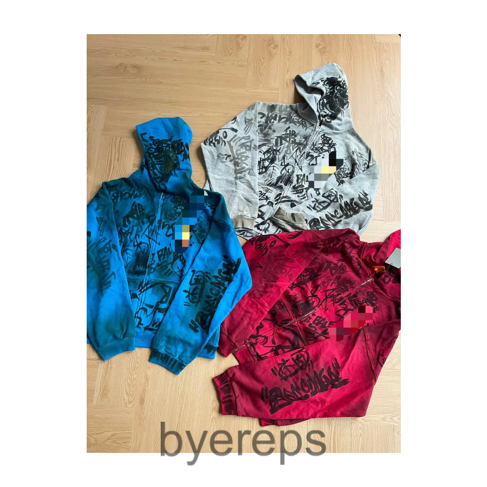 Balenciaga Blue Skater Graffiti Hoodie — photo 2 of 2