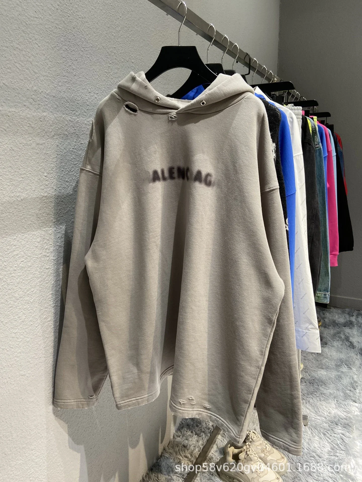 Balenciaga Blurry Logo Hoodie