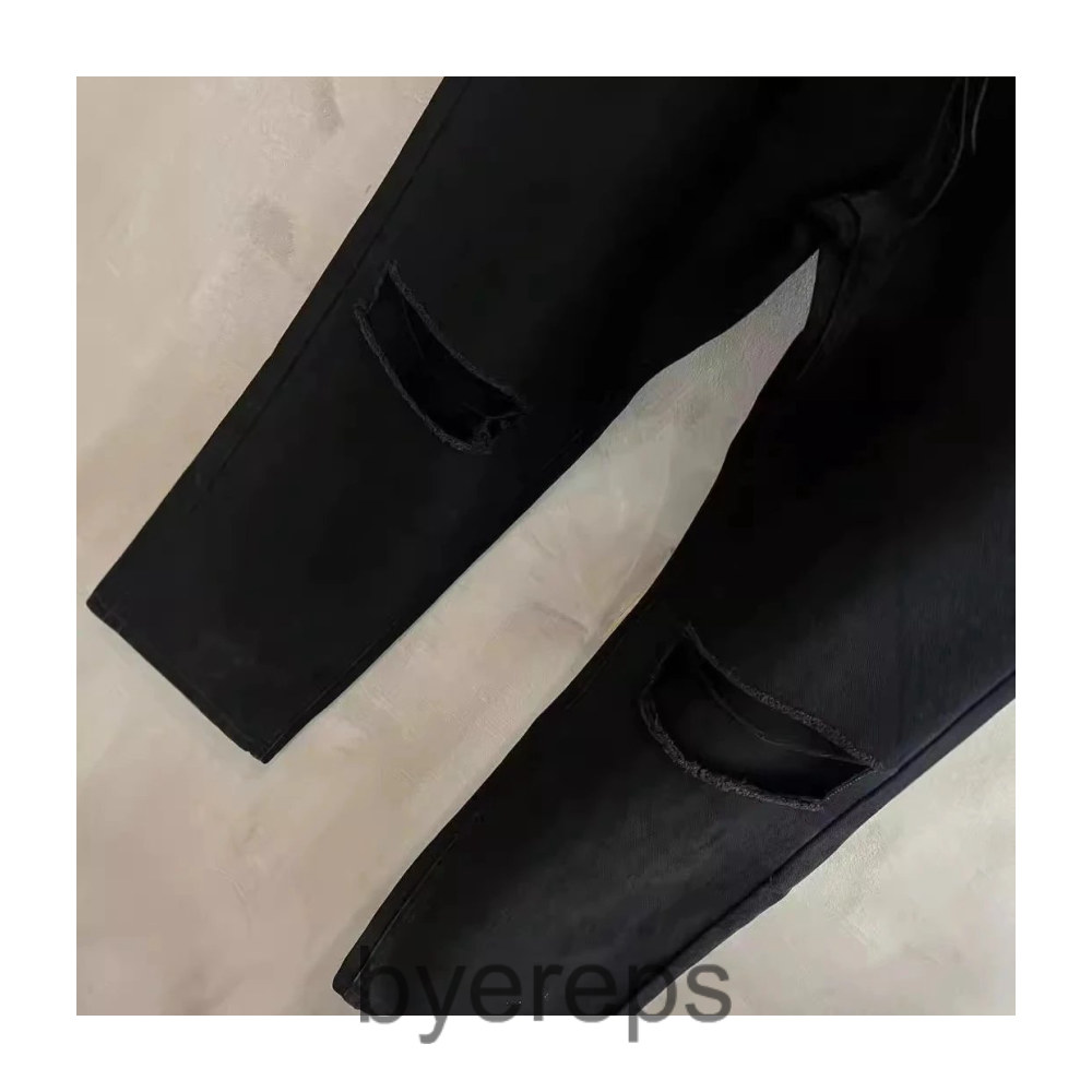 Balenciaga Cut Distressed Jeans (Black) — photo 4 of 4