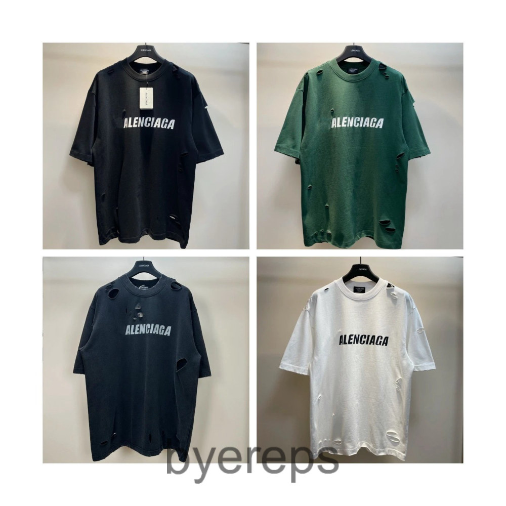 Balenciaga Distressed Logo Shirt