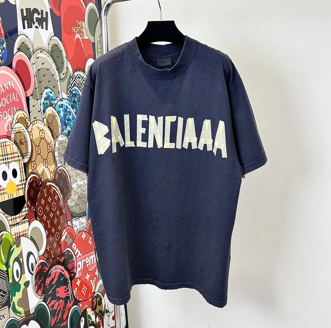 Balenciaga Distressed Logo T-Shirt