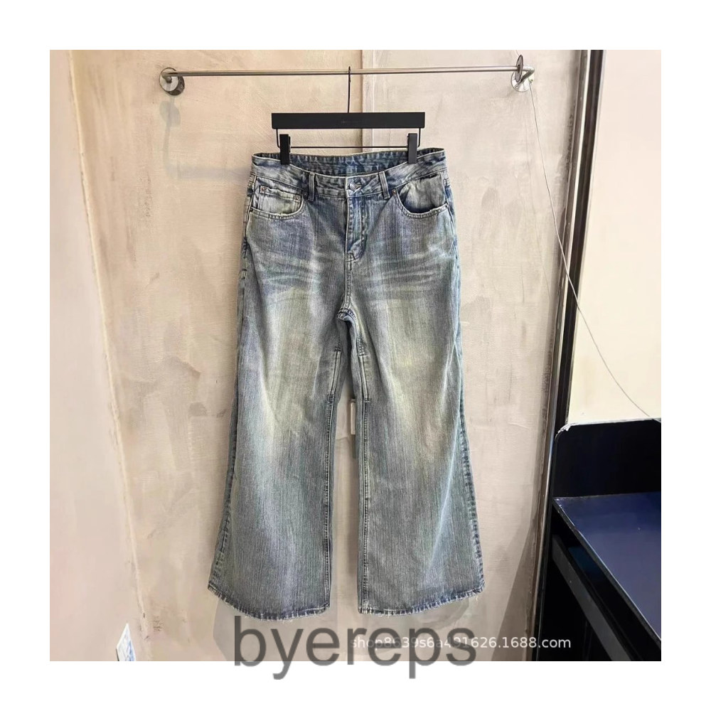 Balenciaga Flared Washed Denim