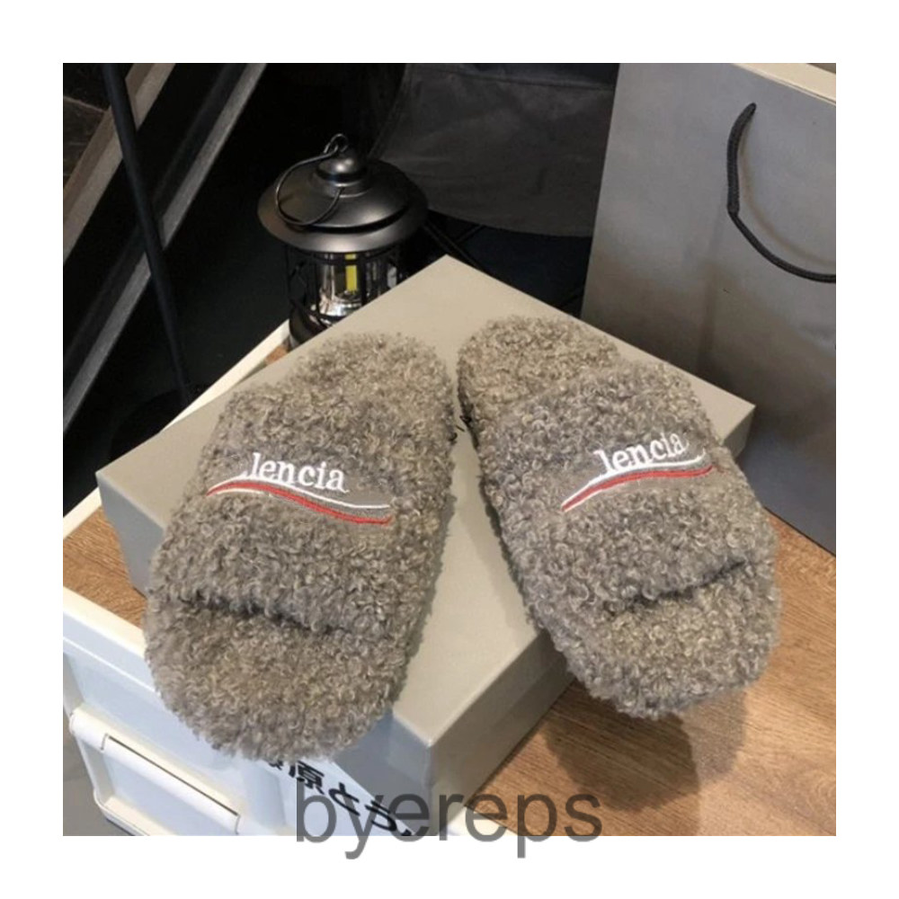 Balenciaga Fur Slides