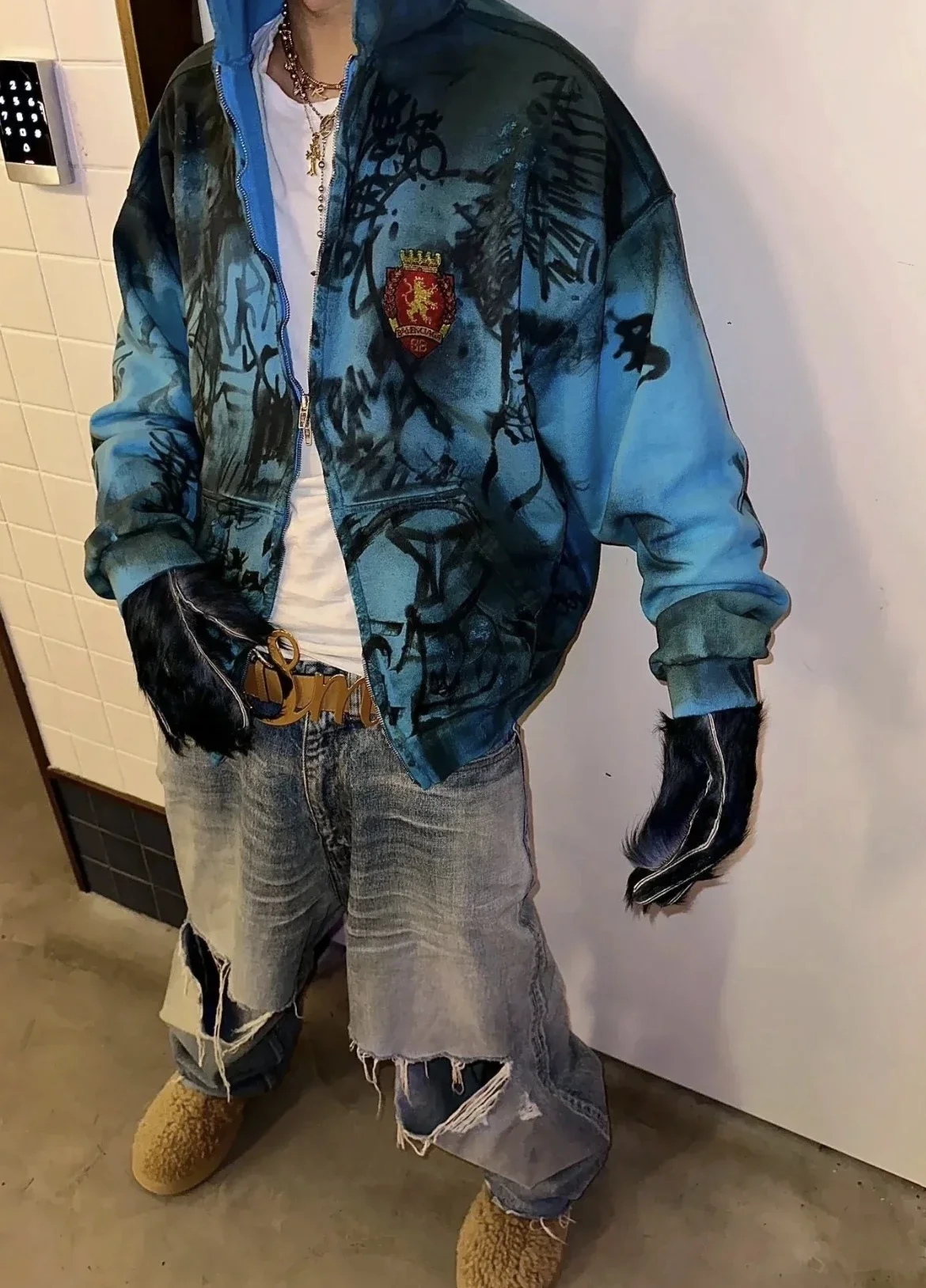 Balenciaga Graffiti Skater Zip Hoodie