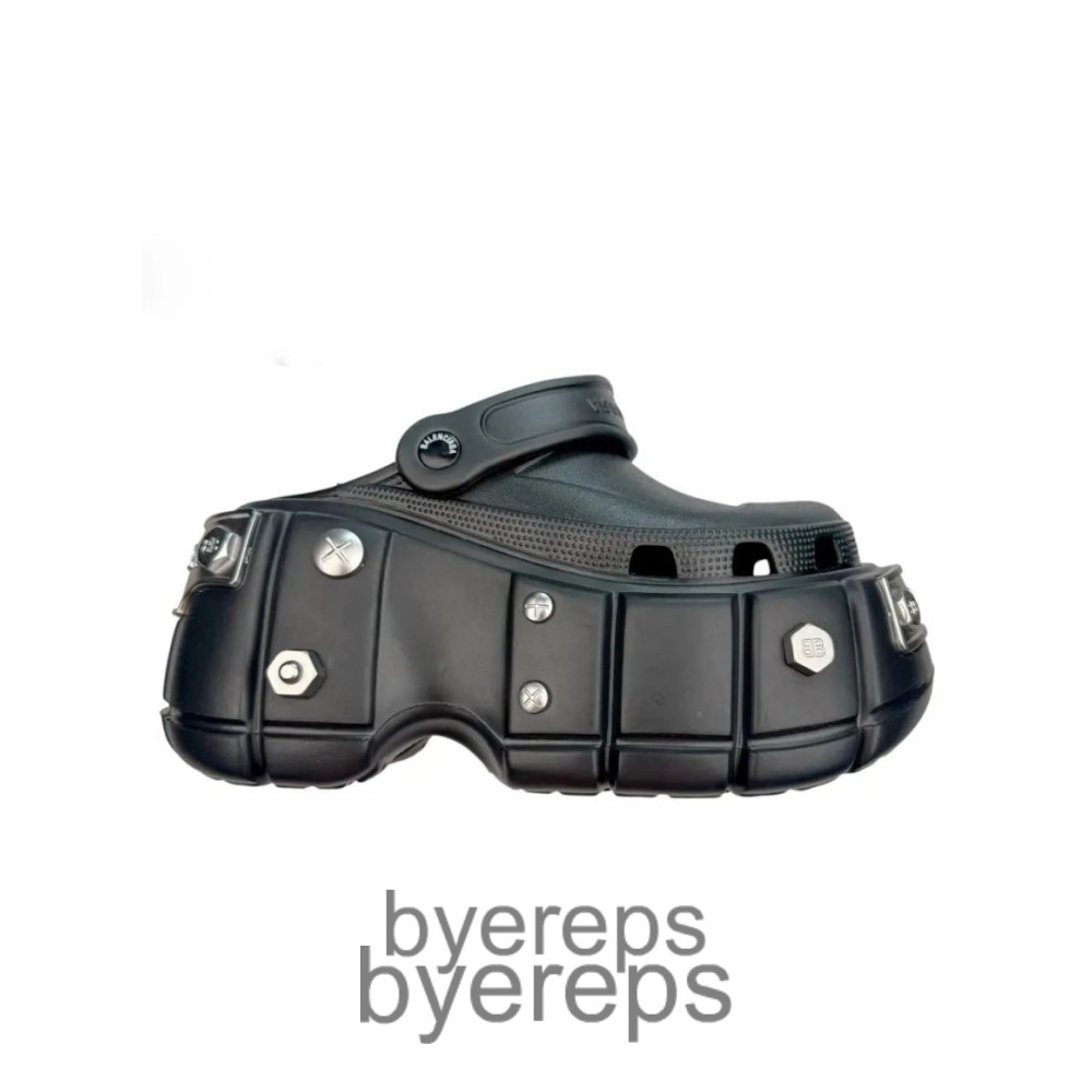 Balenciaga Hardcrocs Mule Black/Silver